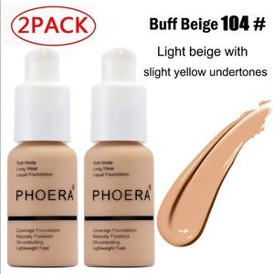 2 pack matte foundation #104 Buff Beige